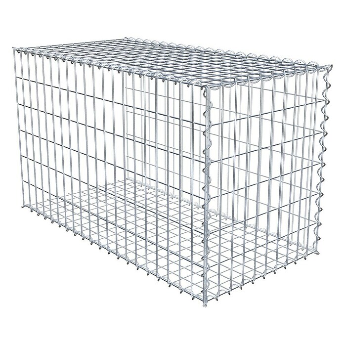 Gabiona Gabione Typ 2 (Zum Anbau in der Länge, 100 x 50 x 60 cm, Stahl, Maschenbreite: 50 mm, Maschenhöhe: 100 mm, Spirale) | BAUHAUS