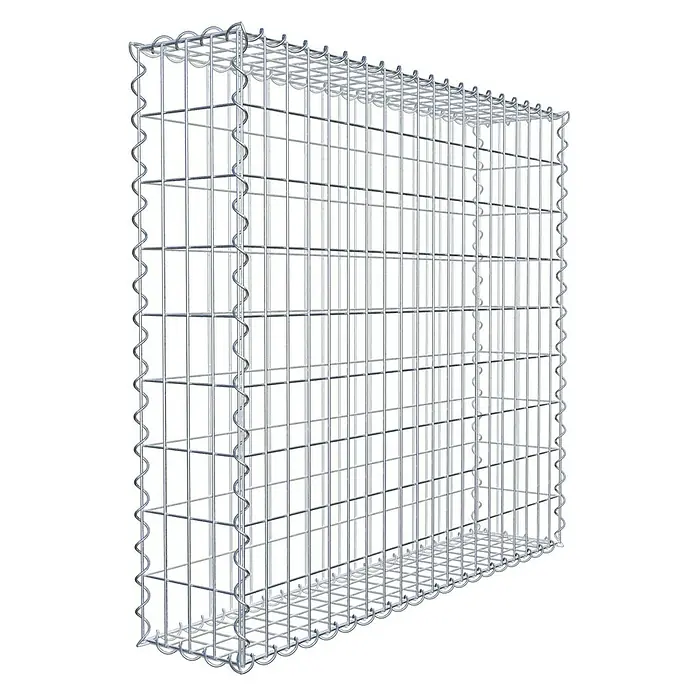 Gabiona Gabione - 100 x 20 x 90 cm, Metall, Maschenbreite: 50 mm, Maschenhöhe: 100 mm - Gabione aus verzinktem Drahtgeflecht für den Garten- und Landschaftsbau. Ideal als Stützmauer oder dekoratives Element.