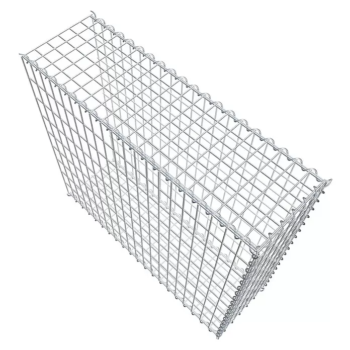Gabiona Gabione Typ 2 - Zum Anbau in der Länge, 100 x 30 x 90 cm, Stahl, Maschenbreite: 50 mm, Maschenhöhe: 100 mm, Spirale - Leerer Gabionenkorb aus Drahtgeflecht.
