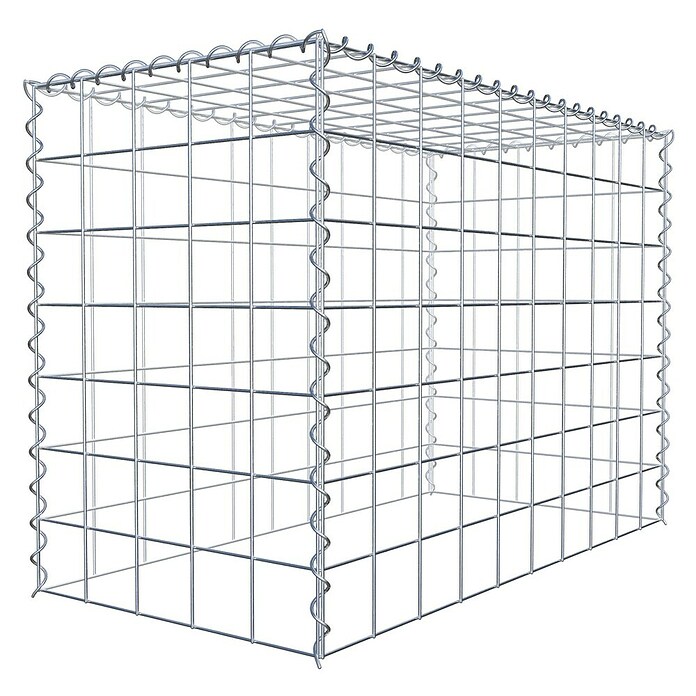 Gabiona Gabione Typ 3 (Zum Anbau in der Höhe, 100 x 50 x 70 cm, Stahl, Maschenbreite: 100 mm, Maschenhöhe: 100 mm, Spirale) | BAUHAUS