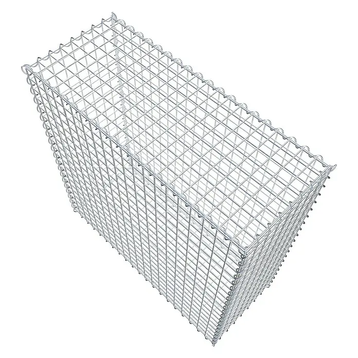 Gabiona Gabione100 x 40 x 100 cm, Metall, Maschenbreite: 50 mm, Maschenhöhe: 50 mm - Ein Drahtgitterkorb, ideal für Stützmauern oder dekorative Elemente. Robuste Konstruktion für vielfältige Anwendungen im Garten- und Landschaftsbau.