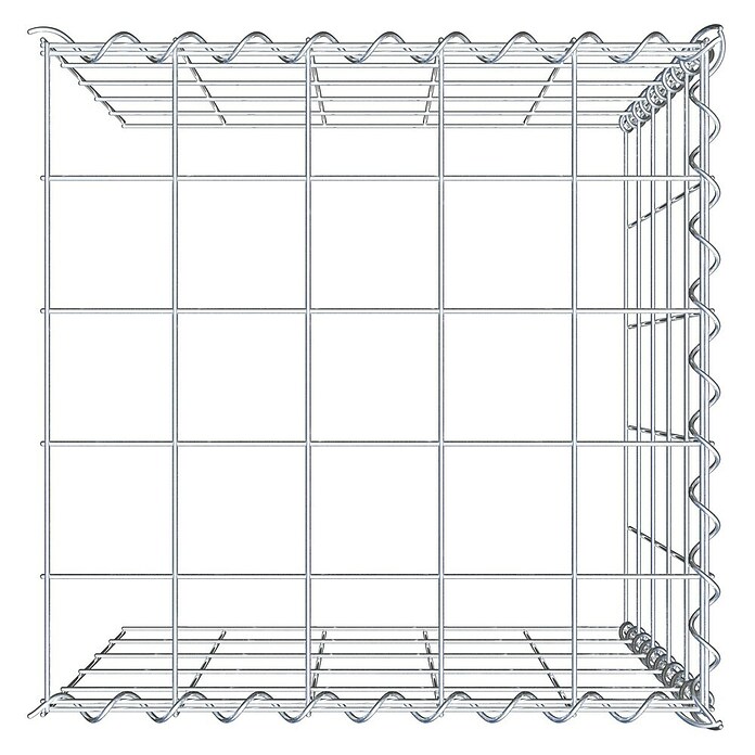 Gabiona Gabione Typ 4 (Zum Anbau in Länge & Höhe, 50 x 50 x 50 cm, Stahl, Maschenbreite: 100 mm, Maschenhöhe: 100 mm, Spirale) | BAUHAUS