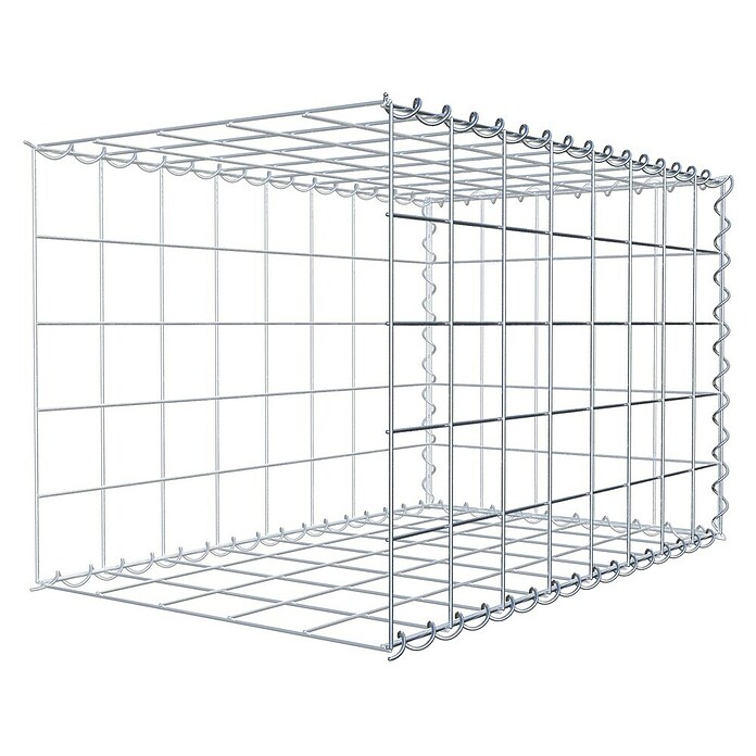 Gabiona Gabione Typ 2 (Zum Anbau in der Länge, 80 x 50 x 50 cm, Stahl, Maschenbreite: 100 mm, Maschenhöhe: 100 mm, Spirale) | BAUHAUS