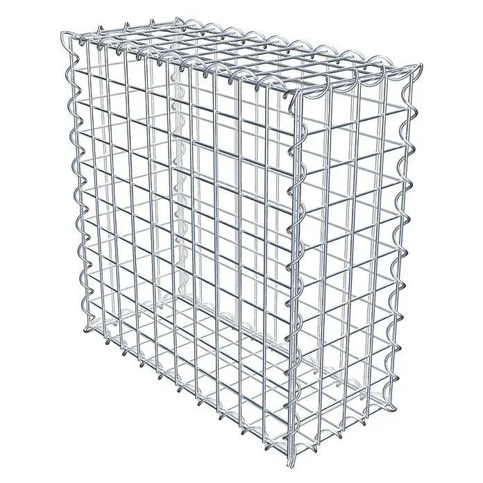 Gabiona Gabione50 x 20 x 50 cm, Metall, Maschenbreite: 50 mm, Maschenhöhe: 50 mm - Ein robustes Gabionengitter, ideal für den Landschaftsbau und zur Hangbefestigung. Das Drahtgitter ist stabil und langlebig für Steine oder Erde.