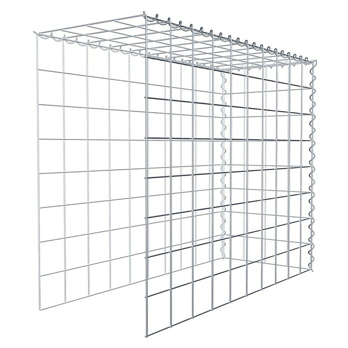 Gabiona Gabione Typ 4 (Zum Anbau in Länge & Höhe, 100 x 40 x 80 cm, Stahl, Maschenbreite: 100 mm, Maschenhöhe: 100 mm, Spirale) | BAUHAUS