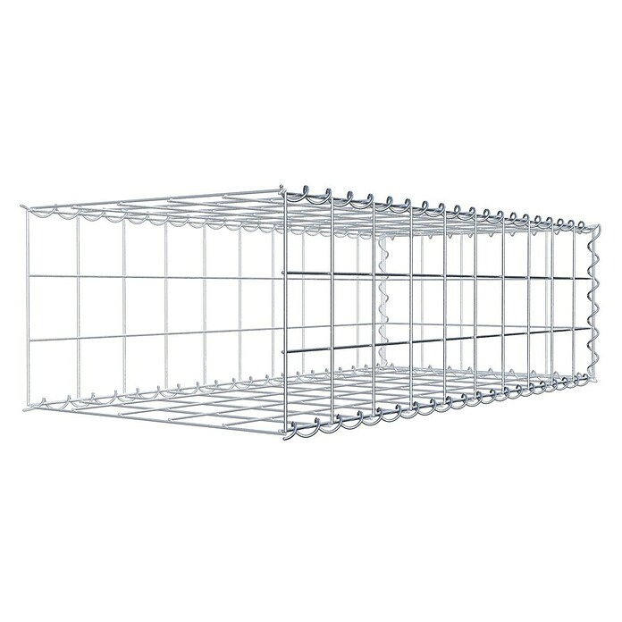 Gabiona Gabione Typ 2 (Zum Anbau in der Länge, 100 x 50 x 30 cm, Stahl, Maschenbreite: 100 mm, Maschenhöhe: 100 mm, Spirale) | BAUHAUS