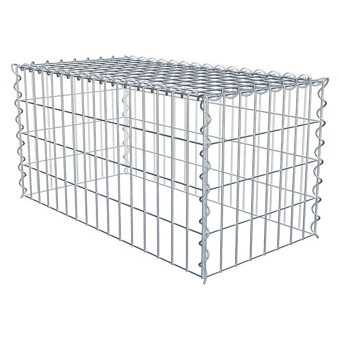 Gabiona Gabione Typ 3 (Zum Anbau in der Höhe, 80 x 40 x 40 cm, Stahl, Maschenbreite: 50 mm, Maschenhöhe: 100 mm, Spirale) | BAUHAUS