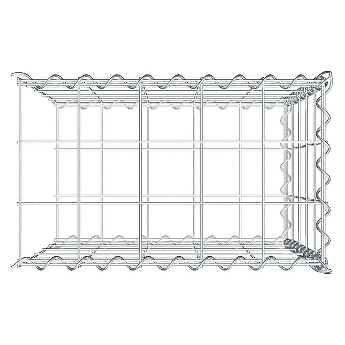 Gabiona Gabione Typ 2 (Zum Anbau in der Länge, 50 x 30 x 50 cm, Stahl, Maschenbreite: 100 mm, Maschenhöhe: 100 mm, Spirale) | BAUHAUS