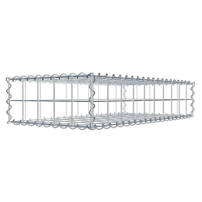 Gabiona Gabione - 100 x 50 x 20 cm, Metall, Maschenbreite: 100 mm, Maschenhöhe: 100 mm - Ein Gabionenkorb aus Drahtgeflecht, der zur Befüllung mit Steinen oder anderen Materialien dient und im Gartenbau eingesetzt wird.