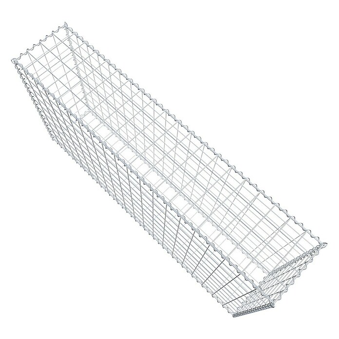 Gabiona Gabione (200 x 40 x 100 cm, Metall, Maschenbreite: 100 mm, Maschenhöhe: 100 mm) | BAUHAUS