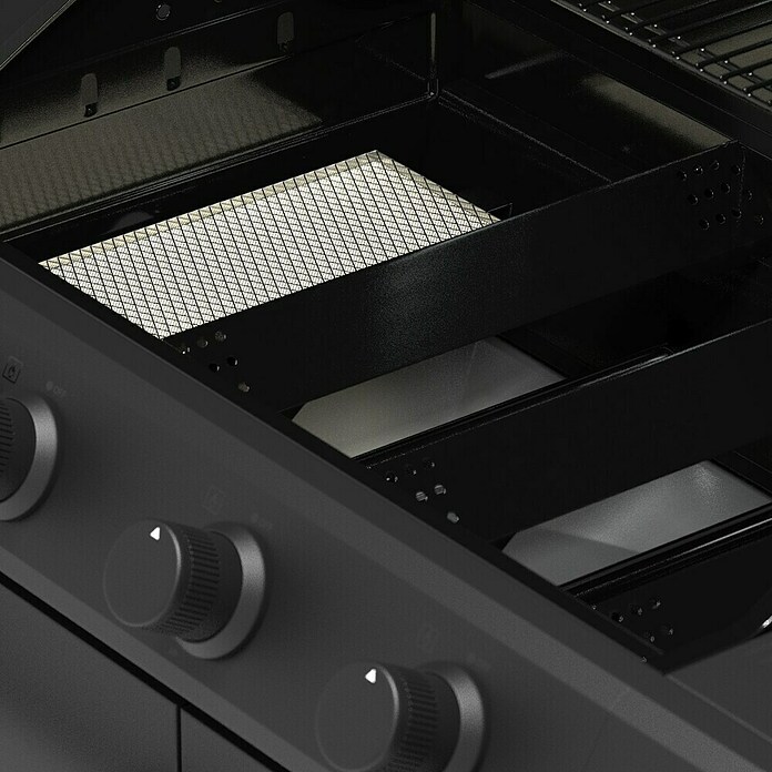 Kingstone KMS Gasgrill Cliff 4500 Beast Black Edition (Grillfläche (B x T): 72 x 45 cm, 14 kW, Anzahl Brenner: 4 Stk.) | BAUHAUS