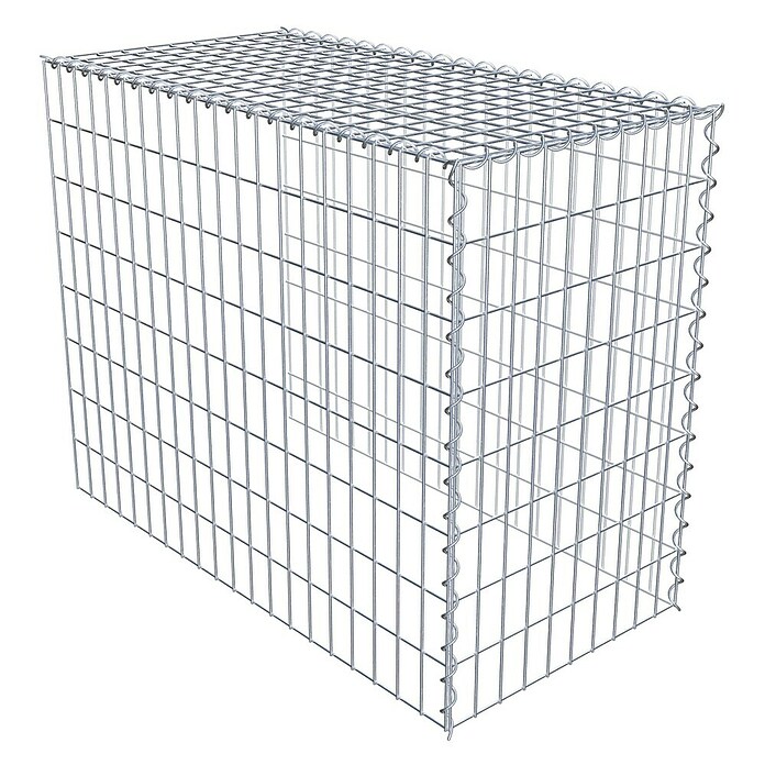 Gabiona Gabione Typ 4 (Zum Anbau in Länge & Höhe, 100 x 50 x 80 cm, Stahl, Maschenbreite: 50 mm, Maschenhöhe: 100 mm, Spirale) | BAUHAUS