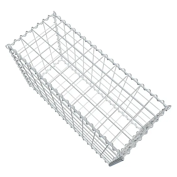 Gabiona Gabione - 100 x 40 x 60 cm, Metall, Maschenbreite: 100 mm, Maschenhöhe: 100 mm - Ein Drahtgitterkorb, ideal für Steingärten oder zur Befestigung von Hängen. Die robuste Konstruktion sorgt für Stabilität und Langlebigkeit im Außenbereich.