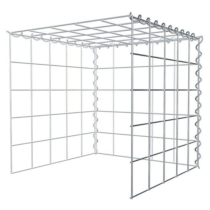 Gabiona Gabione Typ 4 (Zum Anbau in Länge & Höhe, 50 x 50 x 50 cm, Stahl, Maschenbreite: 100 mm, Maschenhöhe: 100 mm, Spirale) | BAUHAUS