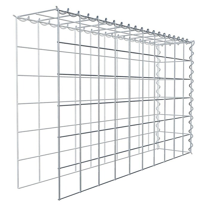Gabiona Gabione Typ 4 (Zum Anbau in Länge & Höhe, 100 x 20 x 60 cm, Stahl, Maschenbreite: 100 mm, Maschenhöhe: 100 mm, Spirale) | BAUHAUS