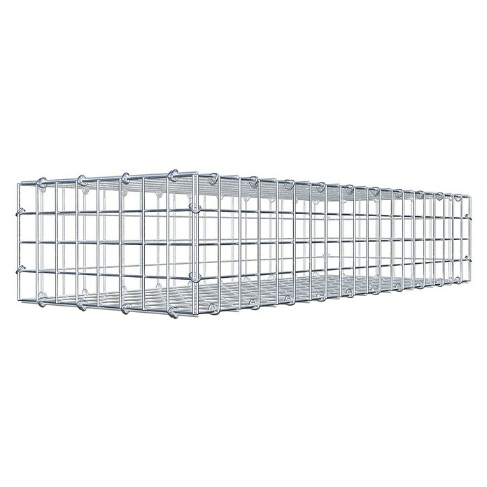 Gabiona Gabione (100 x 40 x 20 cm, Stahl, Maschenbreite: 50 mm, Maschenhöhe: 50 mm, C-Ring) | BAUHAUS