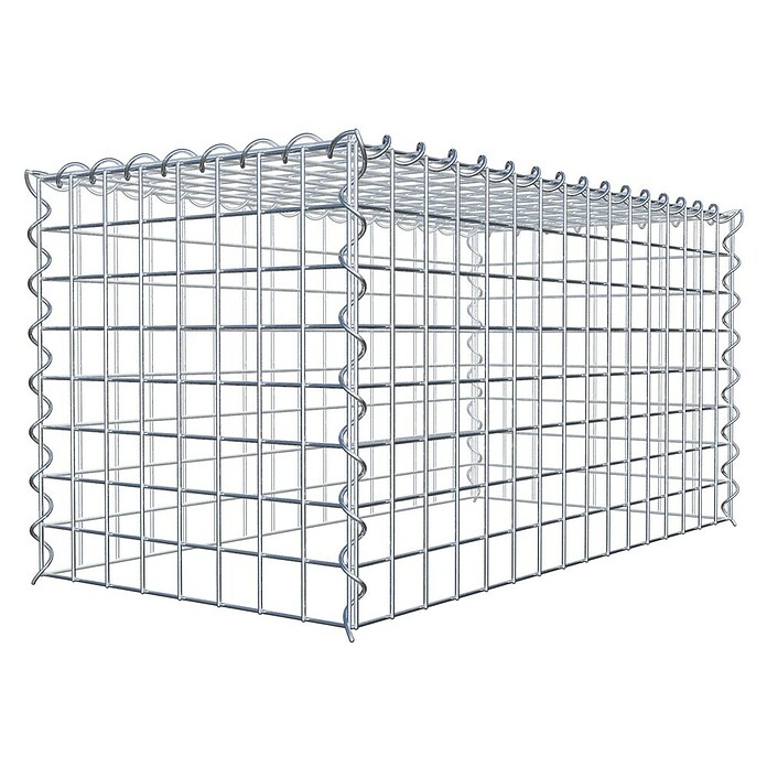 Gabiona Gabione Typ 3 (Zum Anbau in der Höhe, 80 x 40 x 40 cm, Stahl, Maschenbreite: 50 mm, Maschenhöhe: 50 mm, Spirale) | BAUHAUS
