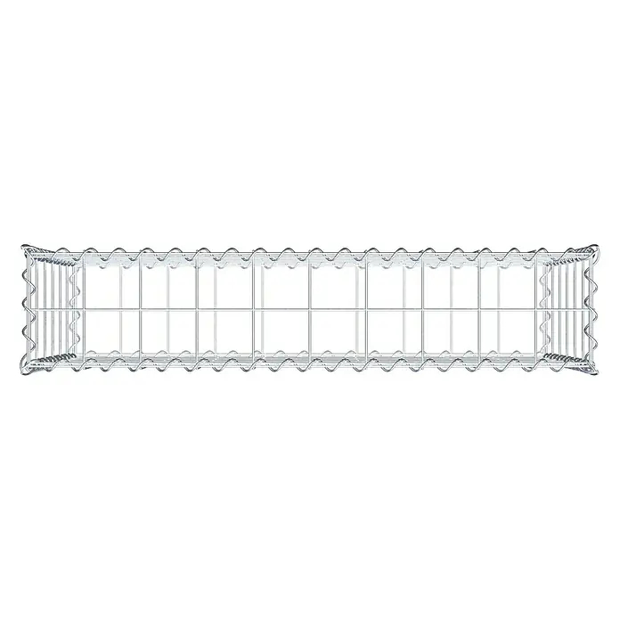 Gabiona Gabione - 100 x 20 x 60 cm, Metall, Maschenbreite: 100 mm, Maschenhöhe: 100 mm - Ein rechteckiger Gabionenkorb aus Drahtgeflecht. Perfekt für den Gartenbau.