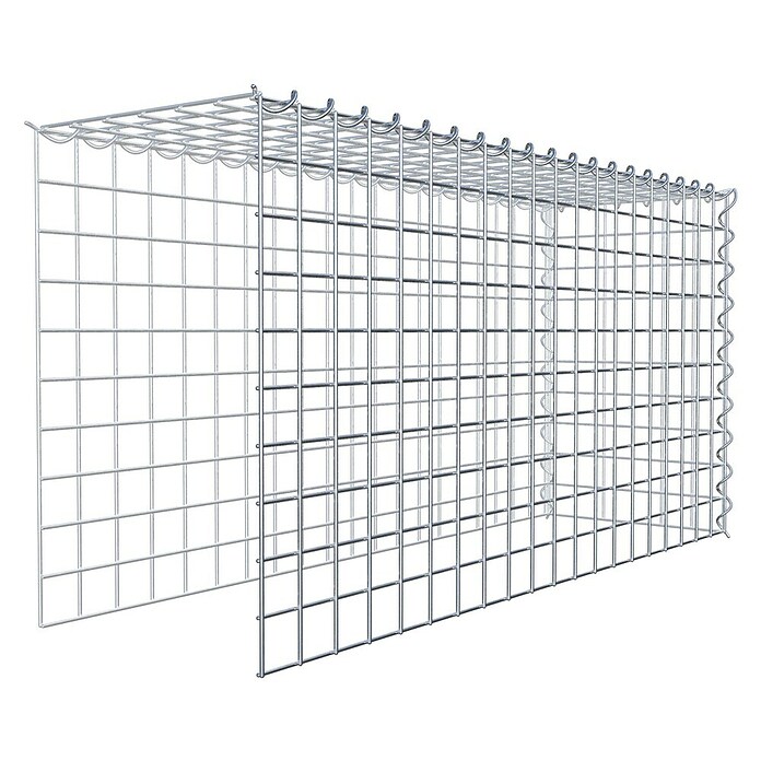 Gabiona Gabione Typ 4 (Zum Anbau in Länge & Höhe, 100 x 30 x 50 cm, Stahl, Maschenbreite: 50 mm, Maschenhöhe: 50 mm, Spirale) | BAUHAUS