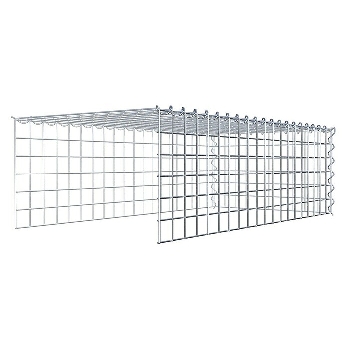 Gabiona Gabione Typ 4 (Zum Anbau in Länge & Höhe, 100 x 50 x 30 cm, Stahl, Maschenbreite: 50 mm, Maschenhöhe: 50 mm, Spirale) | BAUHAUS