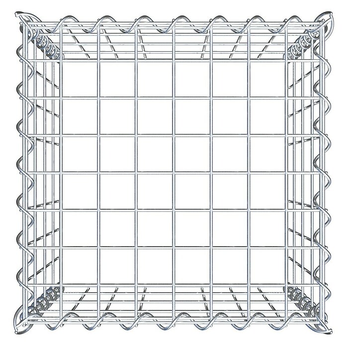 Gabiona Gabione Typ 3 (Zum Anbau in der Höhe, 40 x 40 x 40 cm, Stahl, Maschenbreite: 50 mm, Maschenhöhe: 100 mm, Spirale) | BAUHAUS