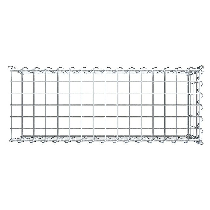 Gabiona Gabione Typ 4 (Zum Anbau in Länge & Höhe, 80 x 30 x 40 cm, Stahl, Maschenbreite: 50 mm, Maschenhöhe: 100 mm, Spirale) | BAUHAUS