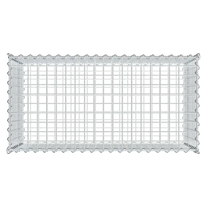 Gabiona Gabione - 100 x 50 x 50 cm, Metall, Maschenbreite: 50 mm, Maschenhöhe: 50 mm - Ein Gabionenkorb aus Drahtgeflecht, ideal für den Garten- und Landschaftsbau, zur Hangbefestigung oder als dekoratives Element.