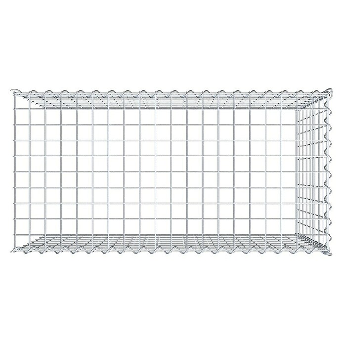 Gabiona Gabione Typ 4 (Zum Anbau in Länge & Höhe, 100 x 50 x 80 cm, Stahl, Maschenbreite: 50 mm, Maschenhöhe: 100 mm, Spirale) | BAUHAUS