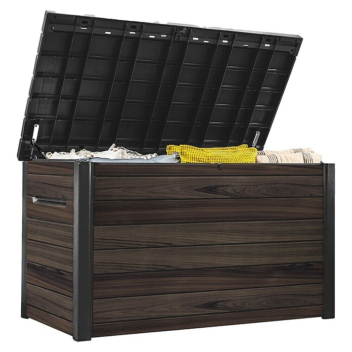 Keter Kussenbox Signature 870L (l x b x h: 147 x 83 x 86 cm, Kunststof, Rosewood) | BAUHAUS
