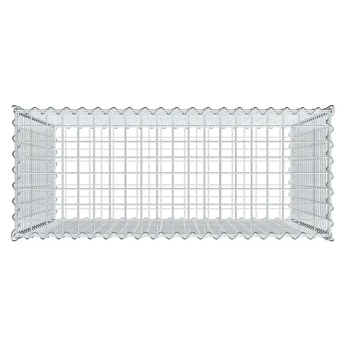 Gabiona Gabione - 100 x 40 x 100 cm, Metall, Maschenbreite: 50 mm, Maschenhöhe: 50 mm - Gitterbox aus verzinktem Drahtgeflecht für vielseitige Anwendungen im Garten- und Landschaftsbau. Ideal für Steingärten.