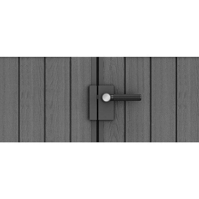 Keter Tuinhuis Darwin 64 (Buitenmaat incl. dakoverstek (b x d): 190 x 121 cm, Kunststof, Grijs) | BAUHAUS
