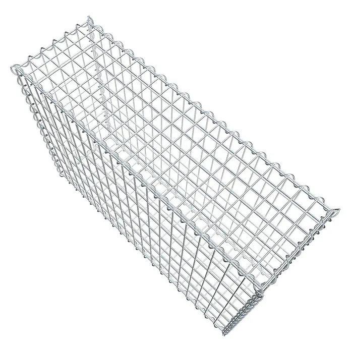 Gabiona Gabione - 100 x 30 x 70 cm, Metall, Maschenbreite: 50 mm, Maschenhöhe: 100 mm - Eine Gabione, ein Drahtkorb, der mit Steinen oder anderen Materialien gefüllt werden kann, zur Verwendung im Garten- und Landschaftsbau.