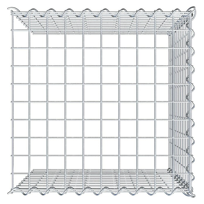 Gabiona Gabione Typ 4 (Zum Anbau in Länge & Höhe, 50 x 50 x 50 cm, Stahl, Maschenbreite: 50 mm, Maschenhöhe: 50 mm, Spirale) | BAUHAUS