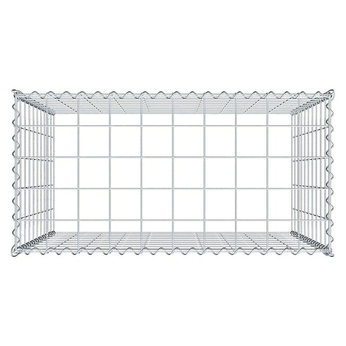 Gabiona Gabione Typ 3 (Zum Anbau in der Höhe, 100 x 50 x 100 cm, Stahl, Maschenbreite: 100 mm, Maschenhöhe: 100 mm, Spirale) | BAUHAUS