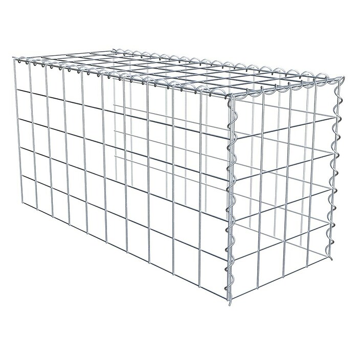 Gabiona Gabione Typ 4 (Zum Anbau in Länge & Höhe, 100 x 40 x 50 cm, Stahl, Maschenbreite: 100 mm, Maschenhöhe: 100 mm, Spirale) | BAUHAUS