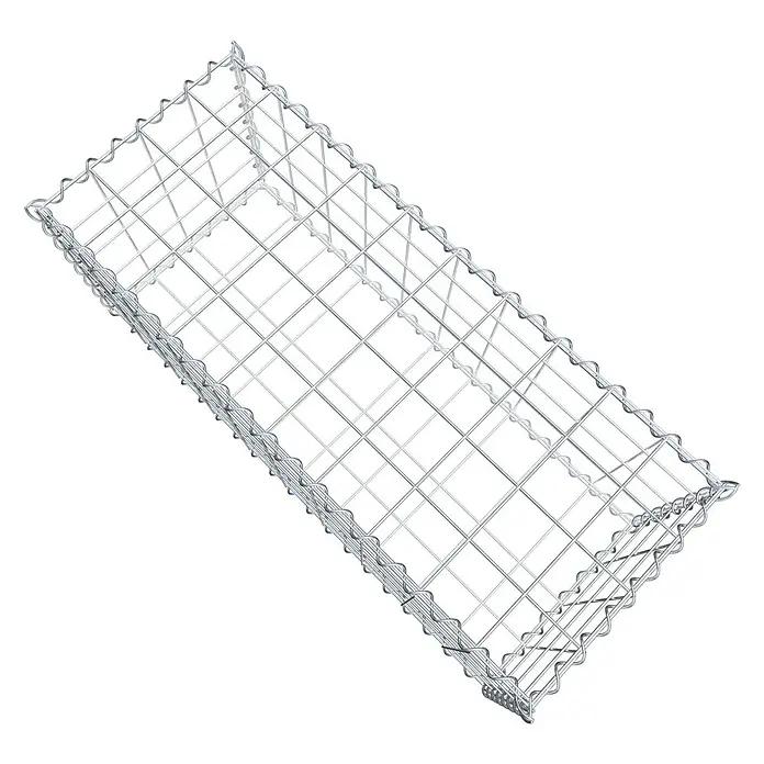 Gabiona Gabione - 100 x 40 x 40 cm, Metall, Maschenbreite: 100 mm, Maschenhöhe: 100 mm - Ein rechteckiger Gabionenkorb aus Drahtgitter, ideal für Gartenbau und Landschaftsgestaltung. Stabil und vielseitig einsetzbar.