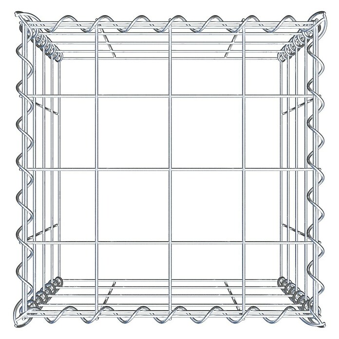 Gabiona Gabione Typ 3 (Zum Anbau in der Höhe, 40 x 40 x 40 cm, Stahl, Maschenbreite: 100 mm, Maschenhöhe: 100 mm, Spirale) | BAUHAUS