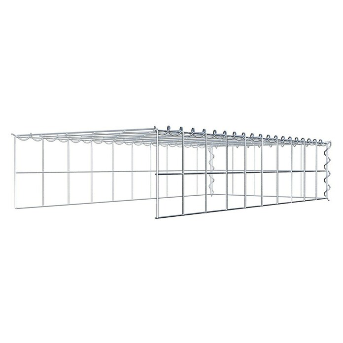 Gabiona Gabione Typ 4 (Zum Anbau in Länge & Höhe, 100 x 50 x 20 cm, Stahl, Maschenbreite: 100 mm, Maschenhöhe: 100 mm, Spirale) | BAUHAUS