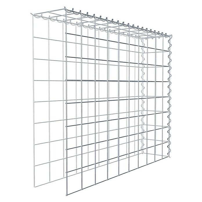 Gabiona Gabione Typ 4 (Zum Anbau in Länge & Höhe, 100 x 20 x 80 cm, Stahl, Maschenbreite: 100 mm, Maschenhöhe: 100 mm, Spirale) | BAUHAUS
