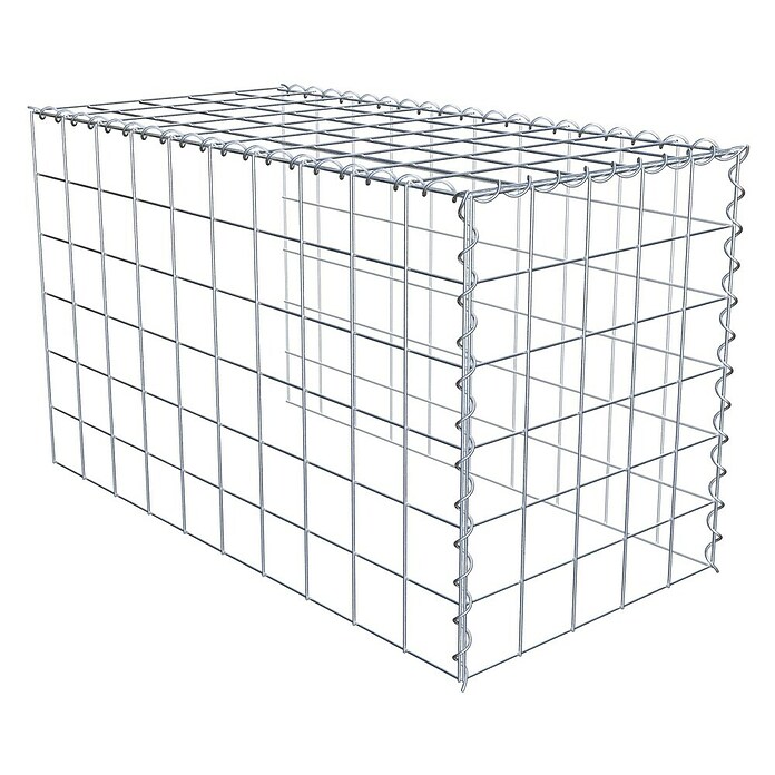 Gabiona Gabione Typ 4 (Zum Anbau in Länge & Höhe, 100 x 50 x 60 cm, Stahl, Maschenbreite: 100 mm, Maschenhöhe: 100 mm, Spirale) | BAUHAUS