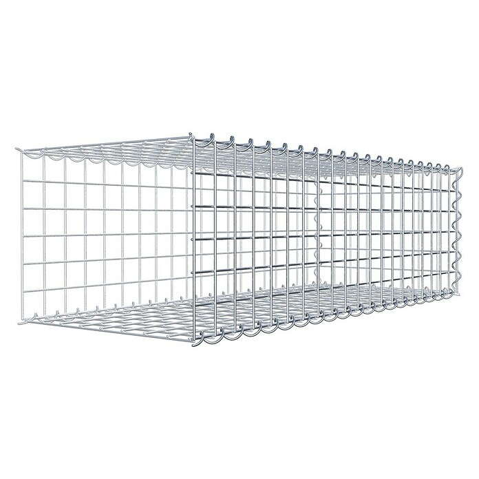 Gabiona Gabione Typ 2 (Zum Anbau in der Länge, 100 x 40 x 30 cm, Stahl, Maschenbreite: 50 mm, Maschenhöhe: 50 mm, Spirale) | BAUHAUS