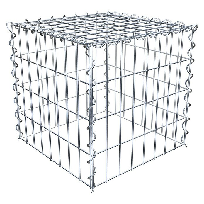 Gabiona Gabione Typ 3 (Zum Anbau in der Höhe, 40 x 40 x 40 cm, Stahl, Maschenbreite: 50 mm, Maschenhöhe: 100 mm, Spirale) | BAUHAUS