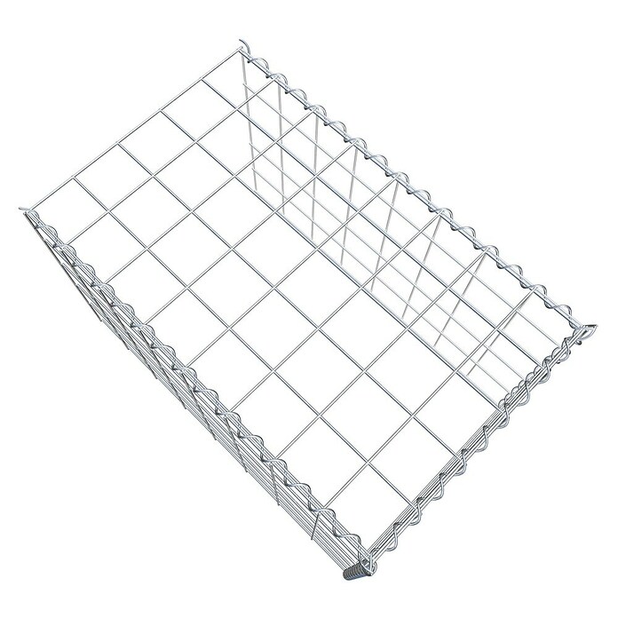 Gabiona Gabione Typ 4 (Zum Anbau in Länge & Höhe, 80 x 50 x 50 cm, Stahl, Maschenbreite: 100 mm, Maschenhöhe: 100 mm, Spirale) | BAUHAUS