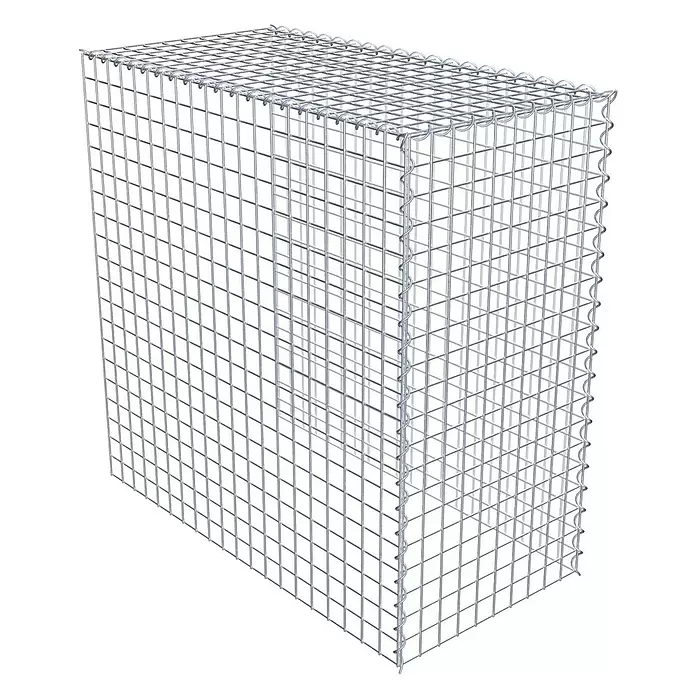 Gabiona Gabione Typ 4 - Zum Anbau in Länge & Höhe, 100 x 50 x 100 cm, Stahl, Maschenbreite: 50 mm, Maschenhöhe: 50 mm, Spirale - Rechteckiger Gabionenkorb aus Metallgitter.