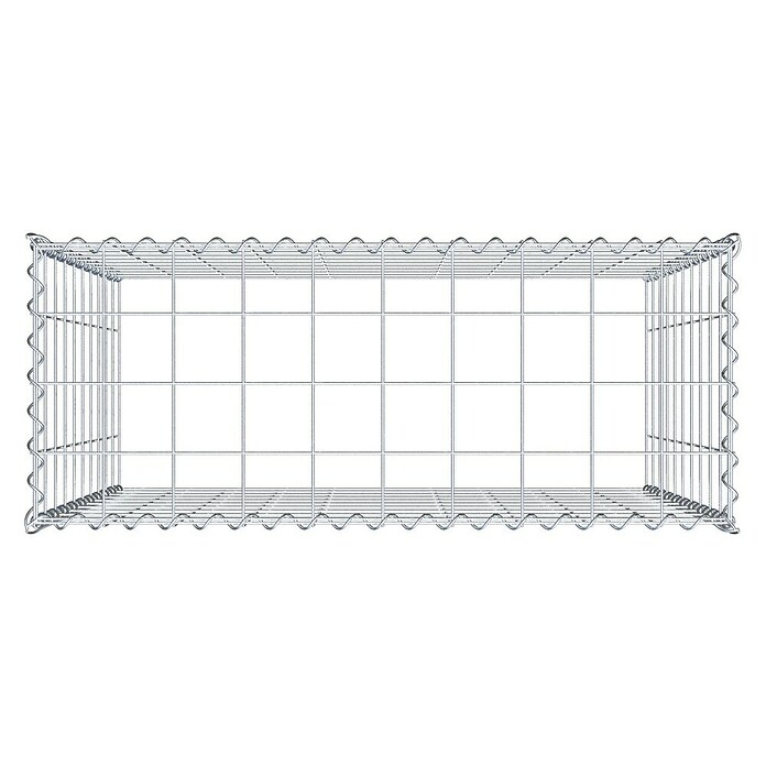 Gabiona Gabione Typ 3 (Zum Anbau in der Höhe, 100 x 40 x 100 cm, Stahl, Maschenbreite: 100 mm, Maschenhöhe: 100 mm, Spirale) | BAUHAUS