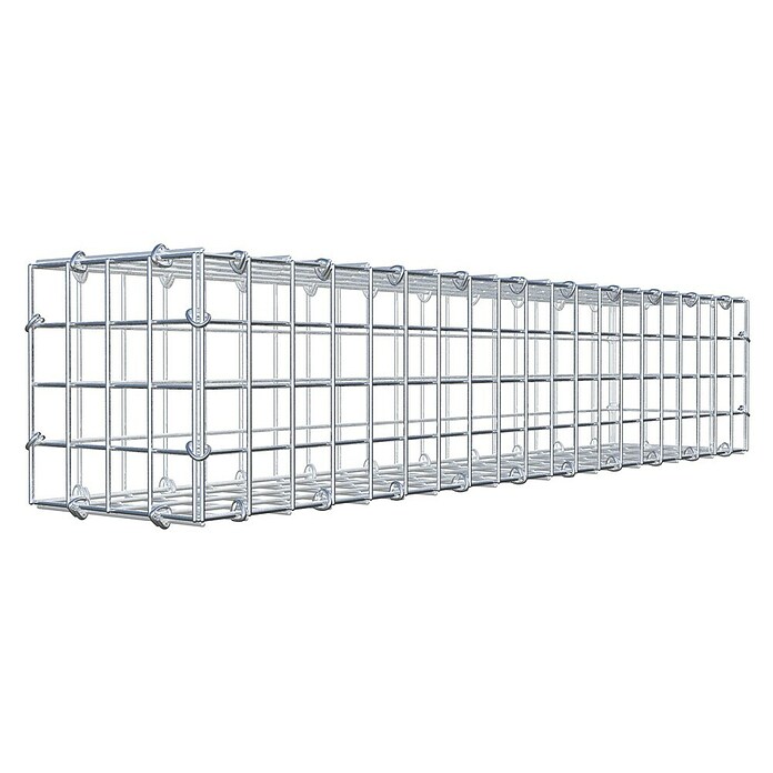Gabiona Gabione (100 x 20 x 20 cm, Stahl, Maschenbreite: 50 mm, Maschenhöhe: 50 mm) | BAUHAUS