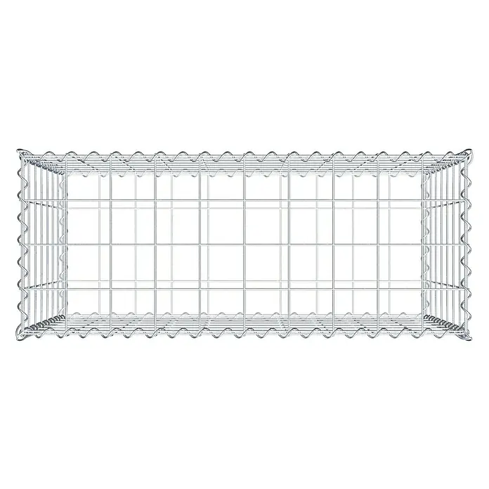 Gabiona Gabione - 100 x 40 x 70 cm, Metall, Maschenbreite: 100 mm, Maschenhöhe: 100 mm - Ein rechteckiger Gabionenkorb aus verzinktem Drahtgeflecht, ideal für Garten- und Landschaftsbau, bietet Stabilität und modernes Design.