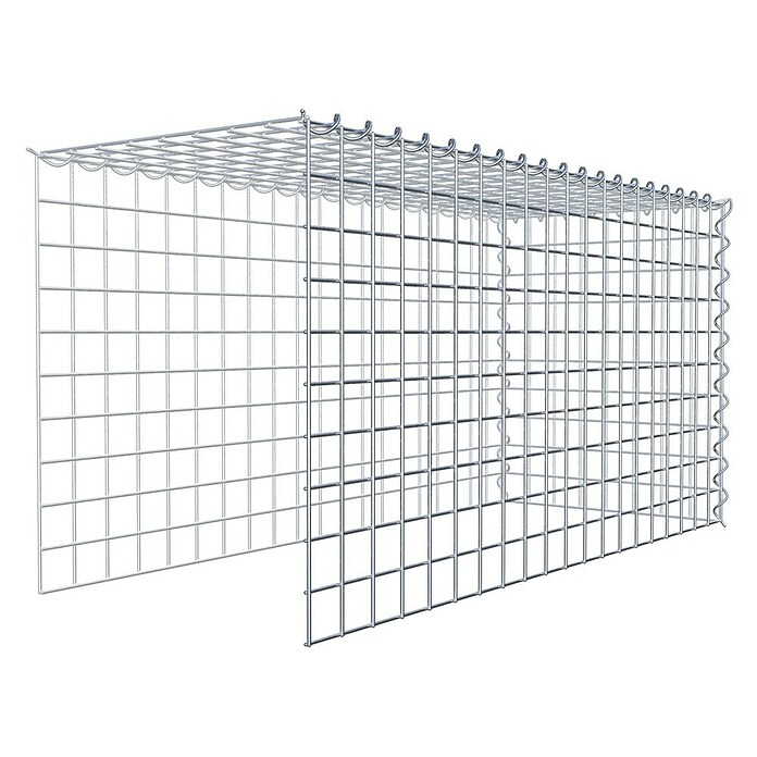 Gabiona Gabione Typ 4 (Zum Anbau in Länge & Höhe, 100 x 40 x 50 cm, Stahl, Maschenbreite: 50 mm, Maschenhöhe: 50 mm, Spirale) | BAUHAUS