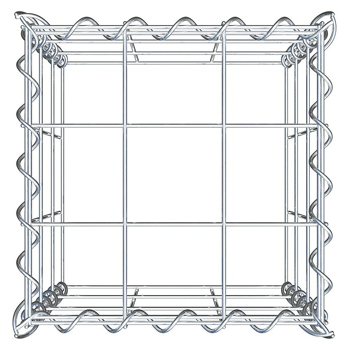 Gabiona Gabione Typ 3 (Zum Anbau in der Höhe, 30 x 30 x 30 cm, Stahl, Maschenbreite: 100 mm, Maschenhöhe: 100 mm, Spirale) | BAUHAUS