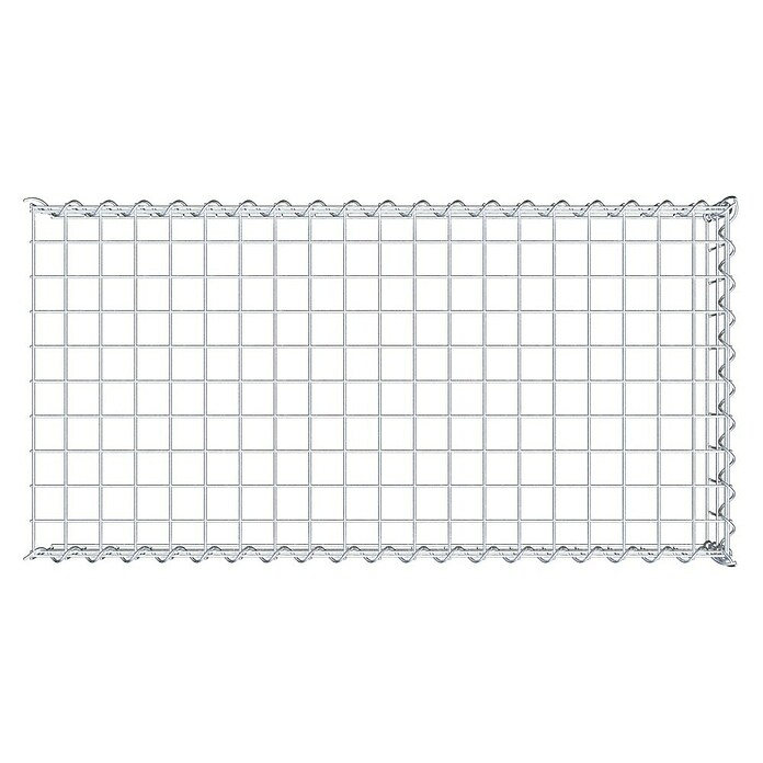 Gabiona Gabione Typ 4 (Zum Anbau in Länge & Höhe, 100 x 50 x 20 cm, Stahl, Maschenbreite: 50 mm, Maschenhöhe: 100 mm, Spirale) | BAUHAUS